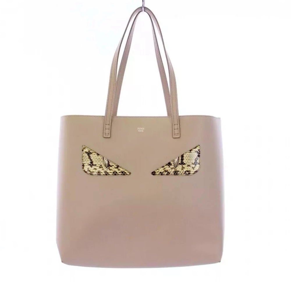 Fendi Monster Tote with python